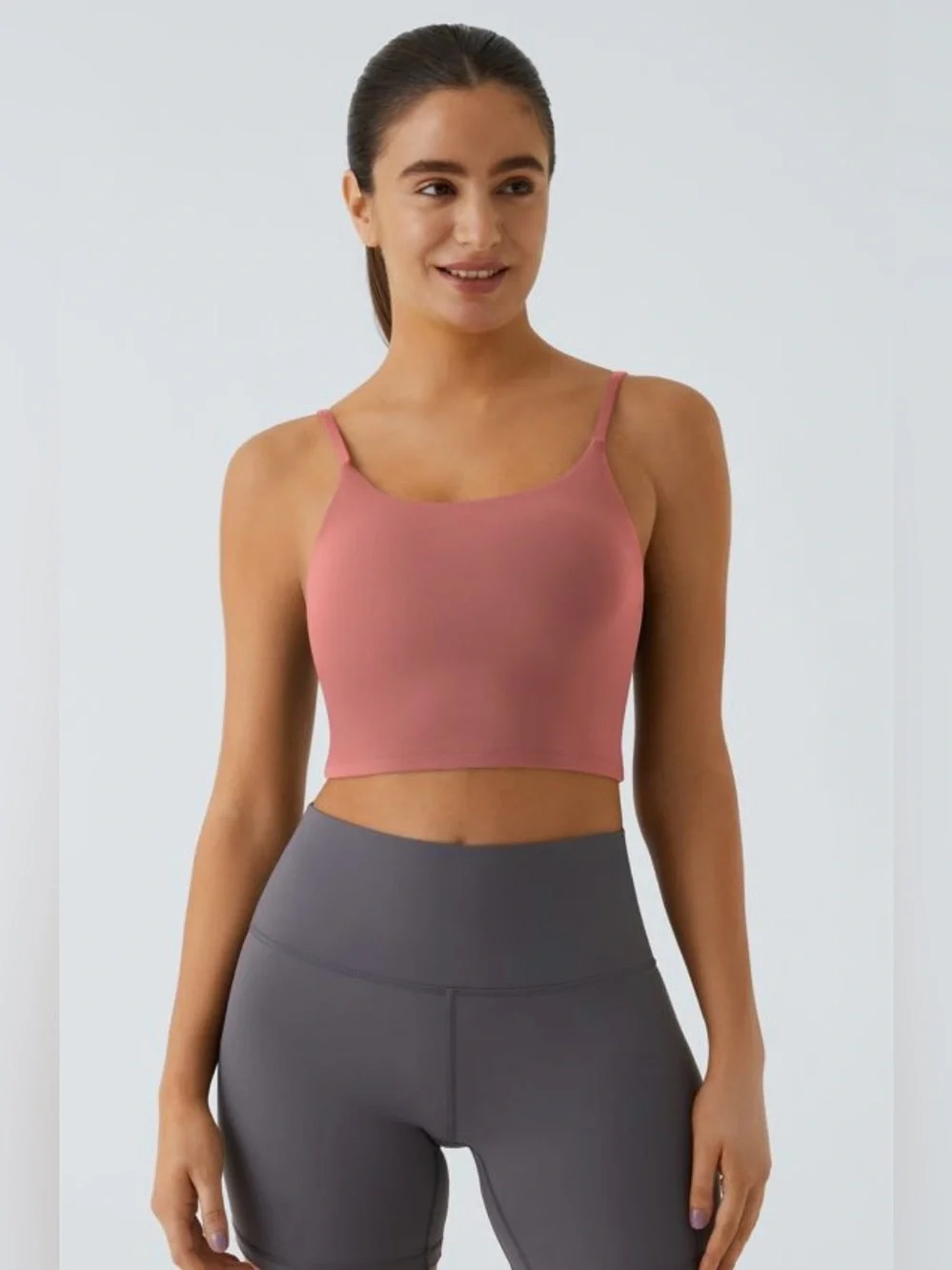 Halara Mom+Kid Collection- Girls Padded Workout Cropped Low Support Tank Top